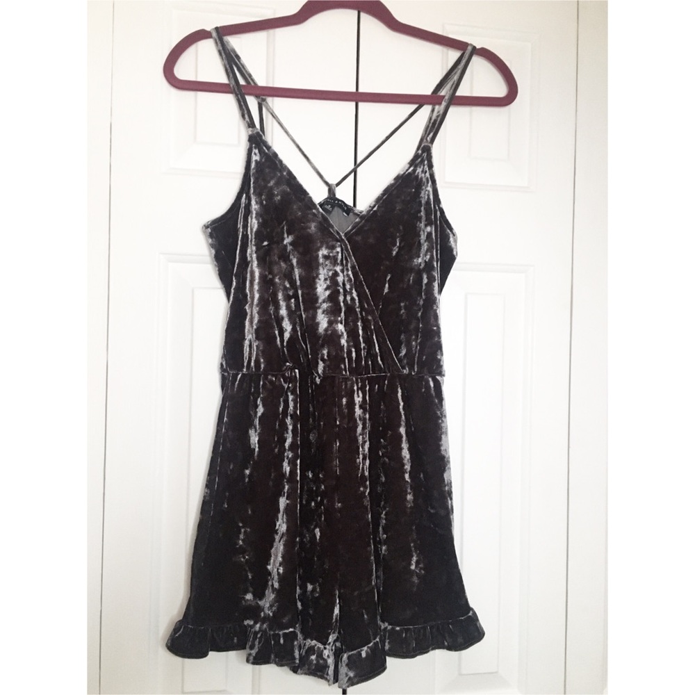 Black Velvet Romper